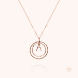 Collier Médaille Initiale - or rose 750/1000