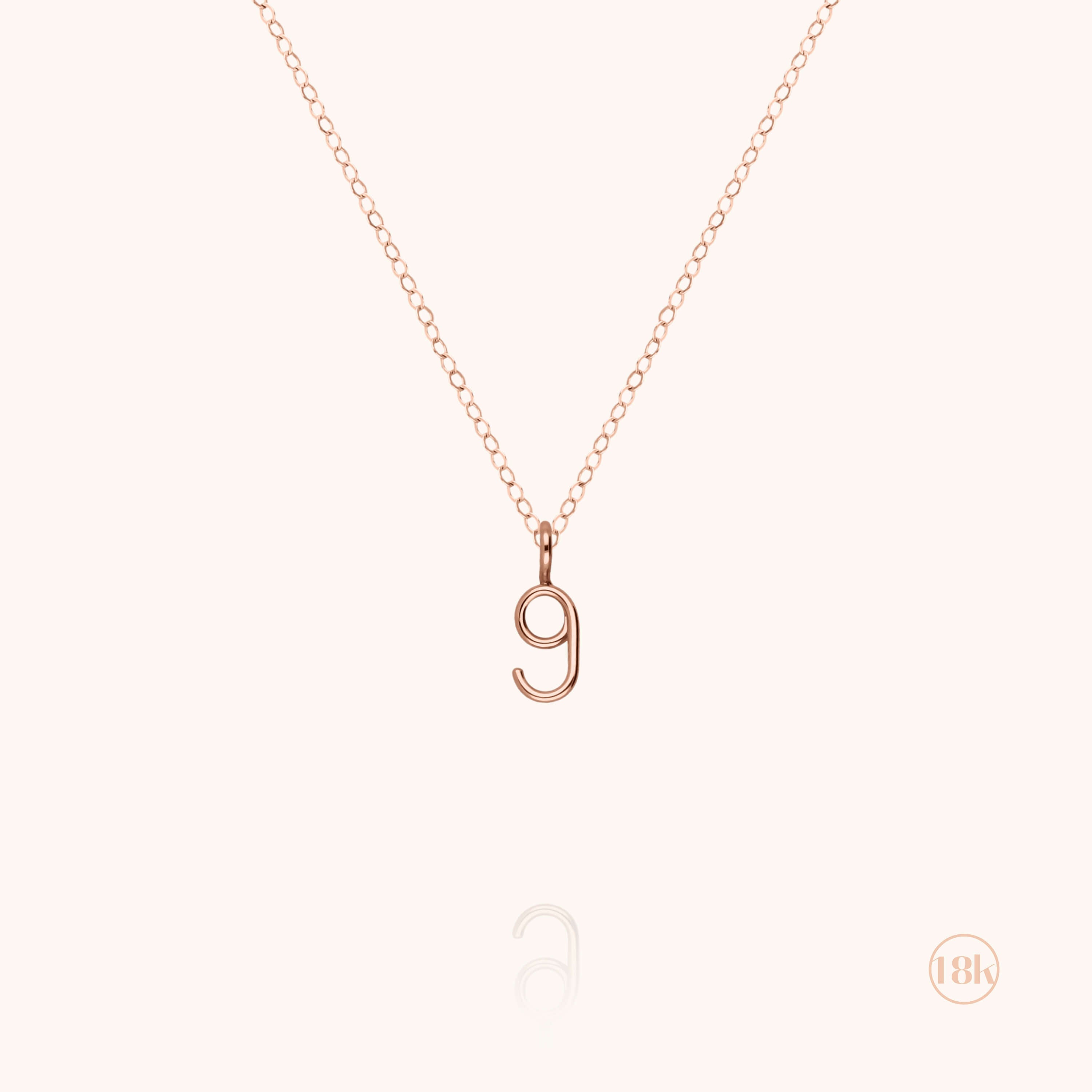 Collier Numéro en or rose 18K — bijou fait main Atelier Paulin