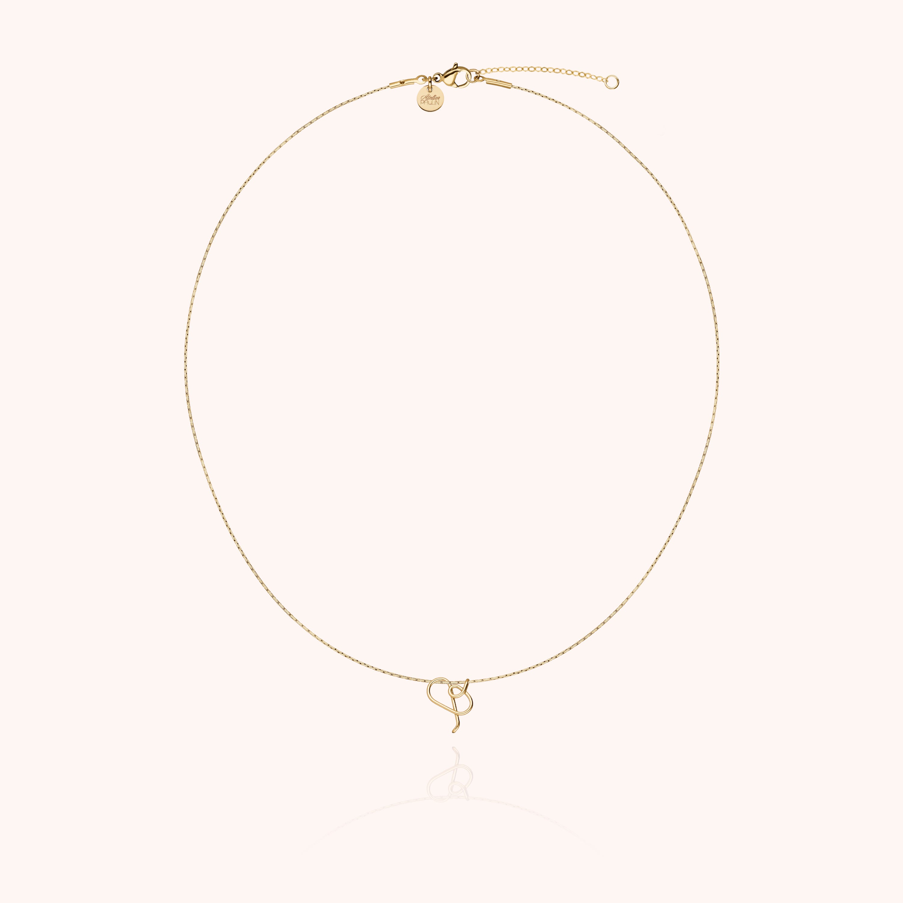 Collier Original Initiale - or jaune laminé