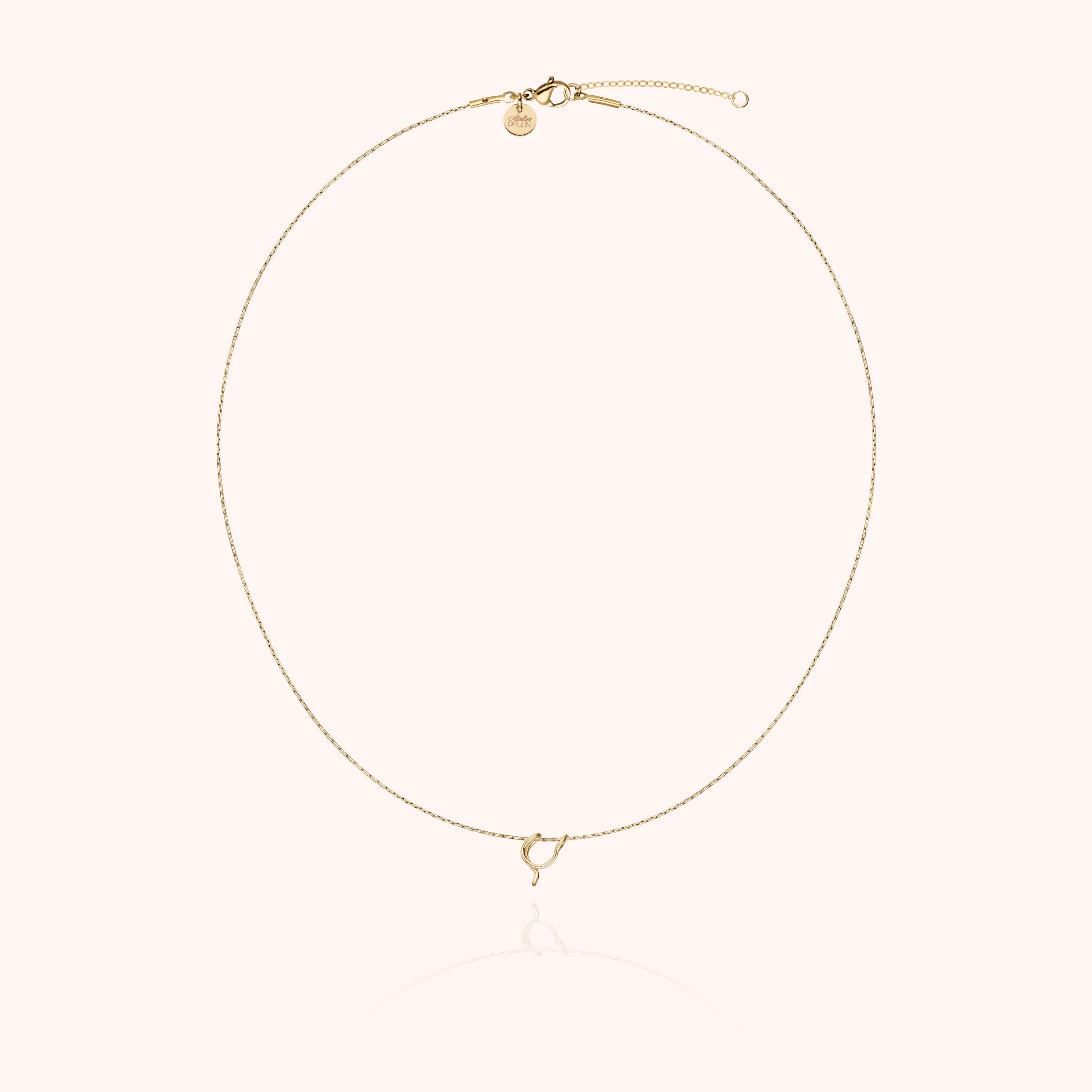 Collier Original Initiale - or jaune laminé