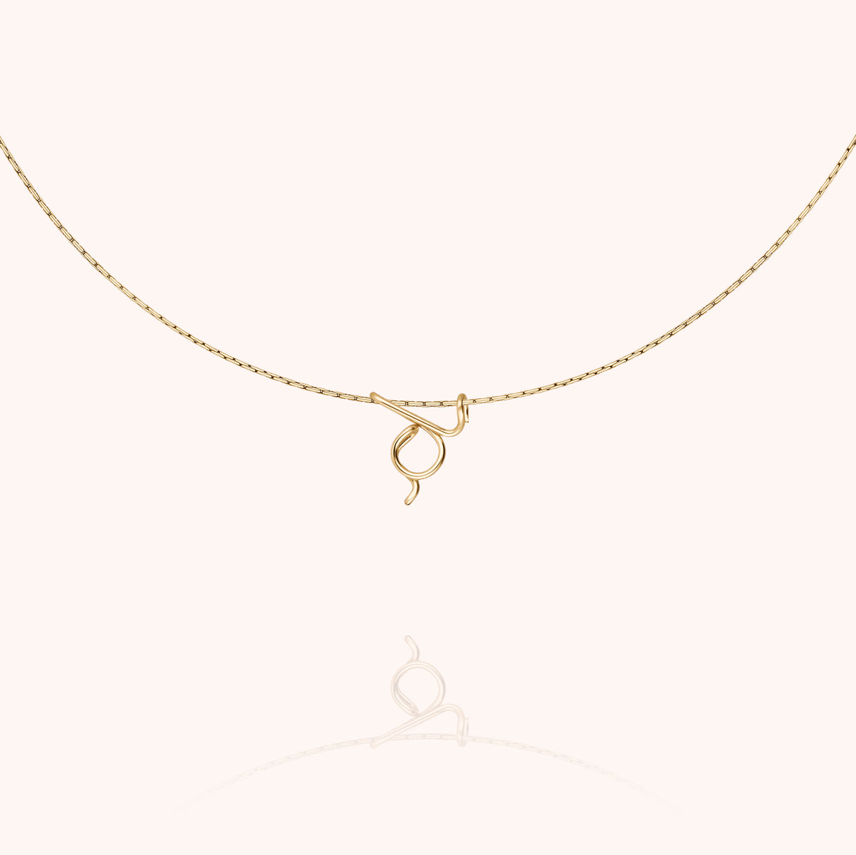 Original Initiale Necklace in 14k yellow gold-filled wire