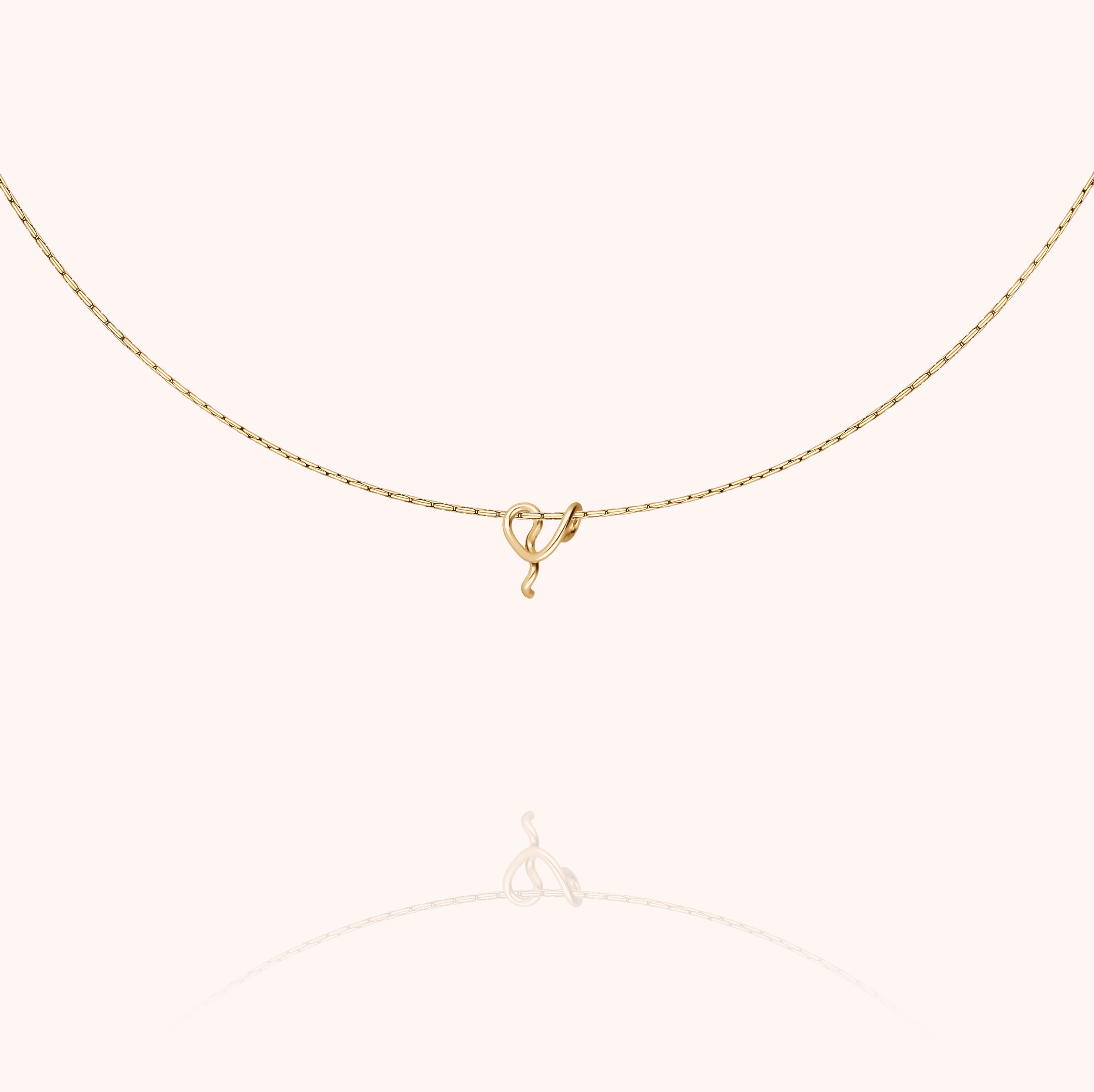 Collier Original Initiale - or jaune laminé