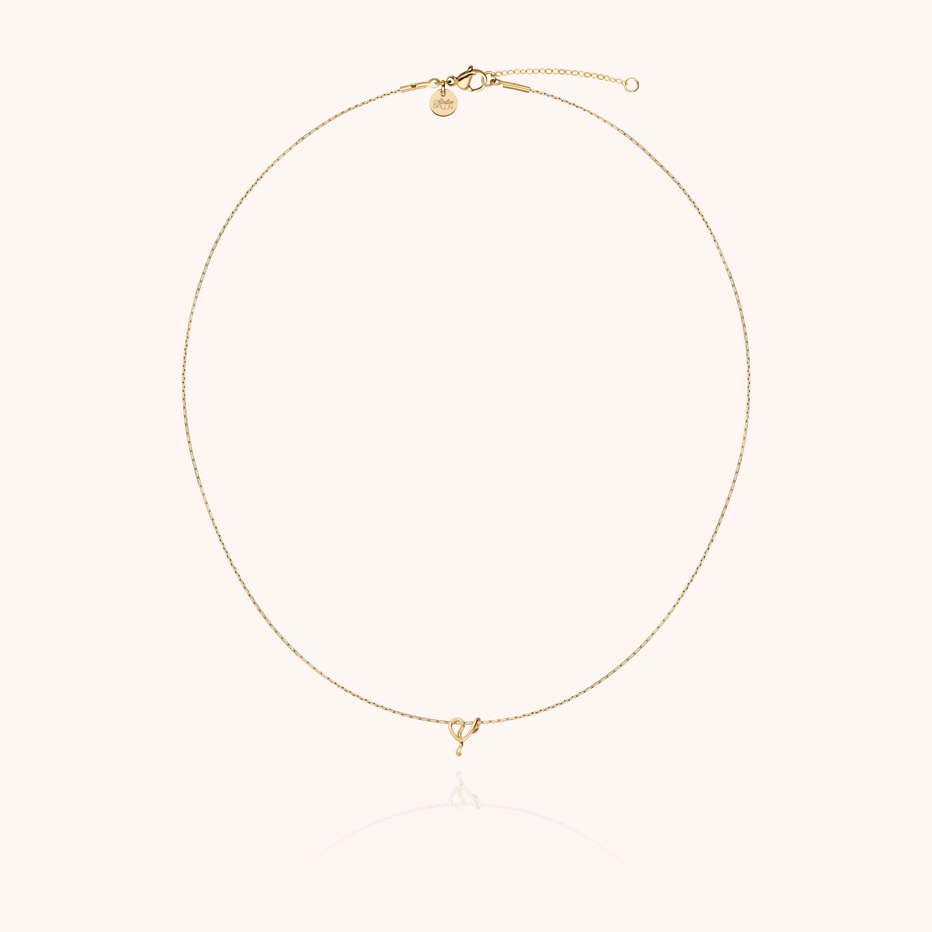 Collier Original Initiale - or jaune laminé