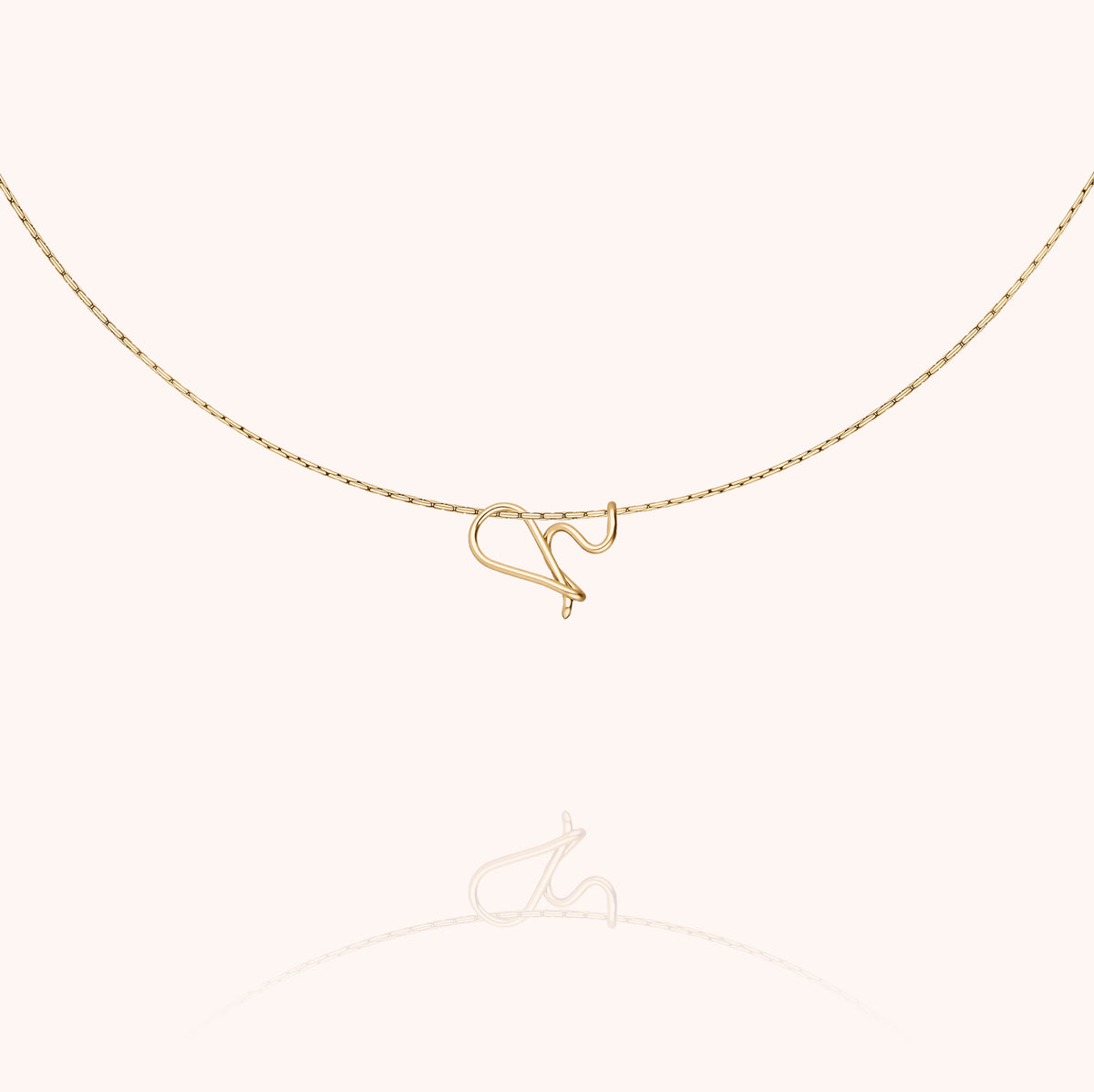 Original Initiale Necklace in 14k yellow gold-filled wire