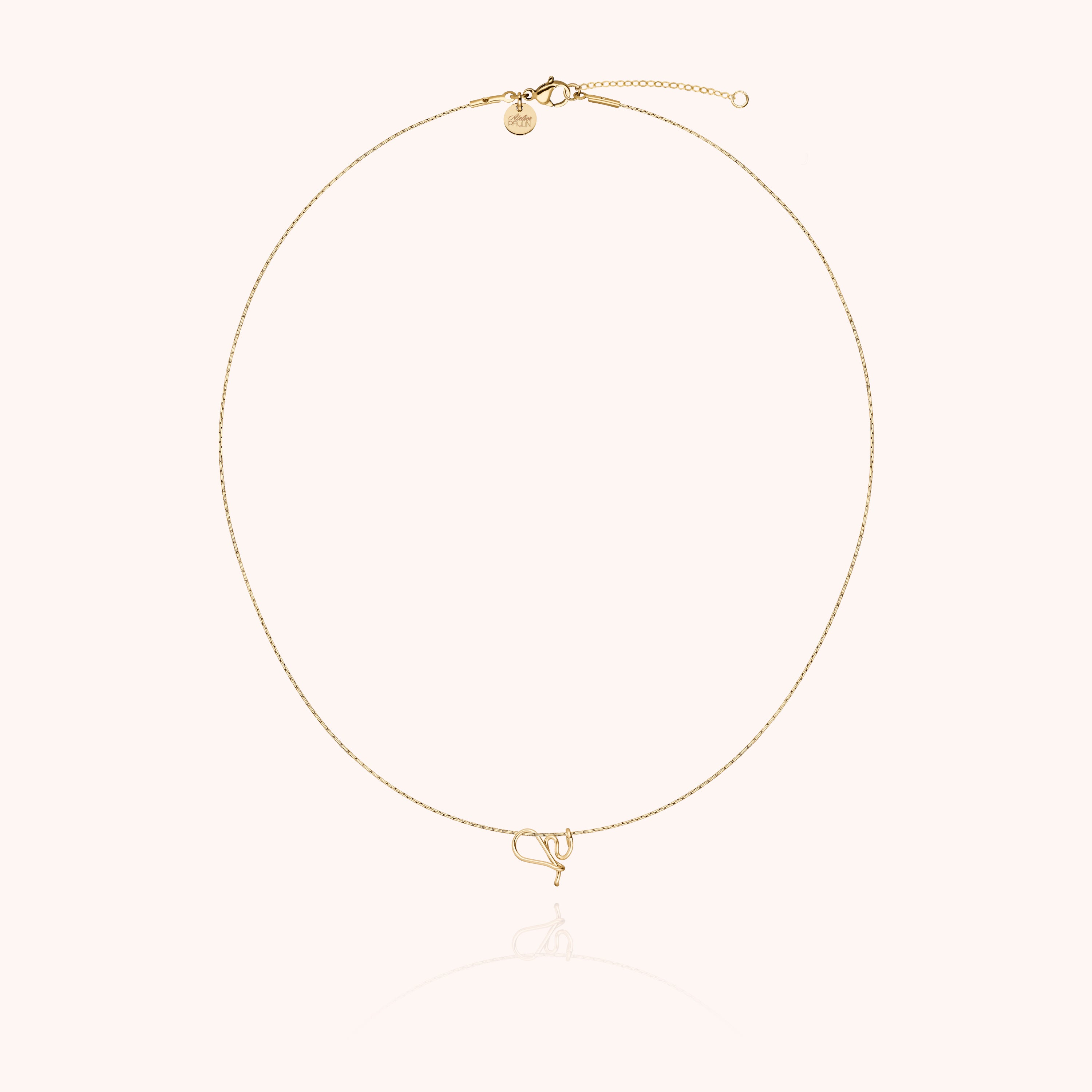 Collier Original Initiale - or jaune laminé