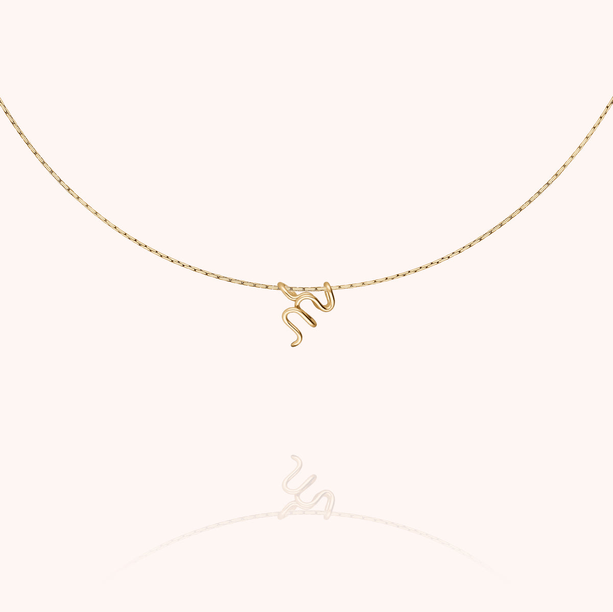Original Initiale Necklace in 14k yellow gold-filled wire