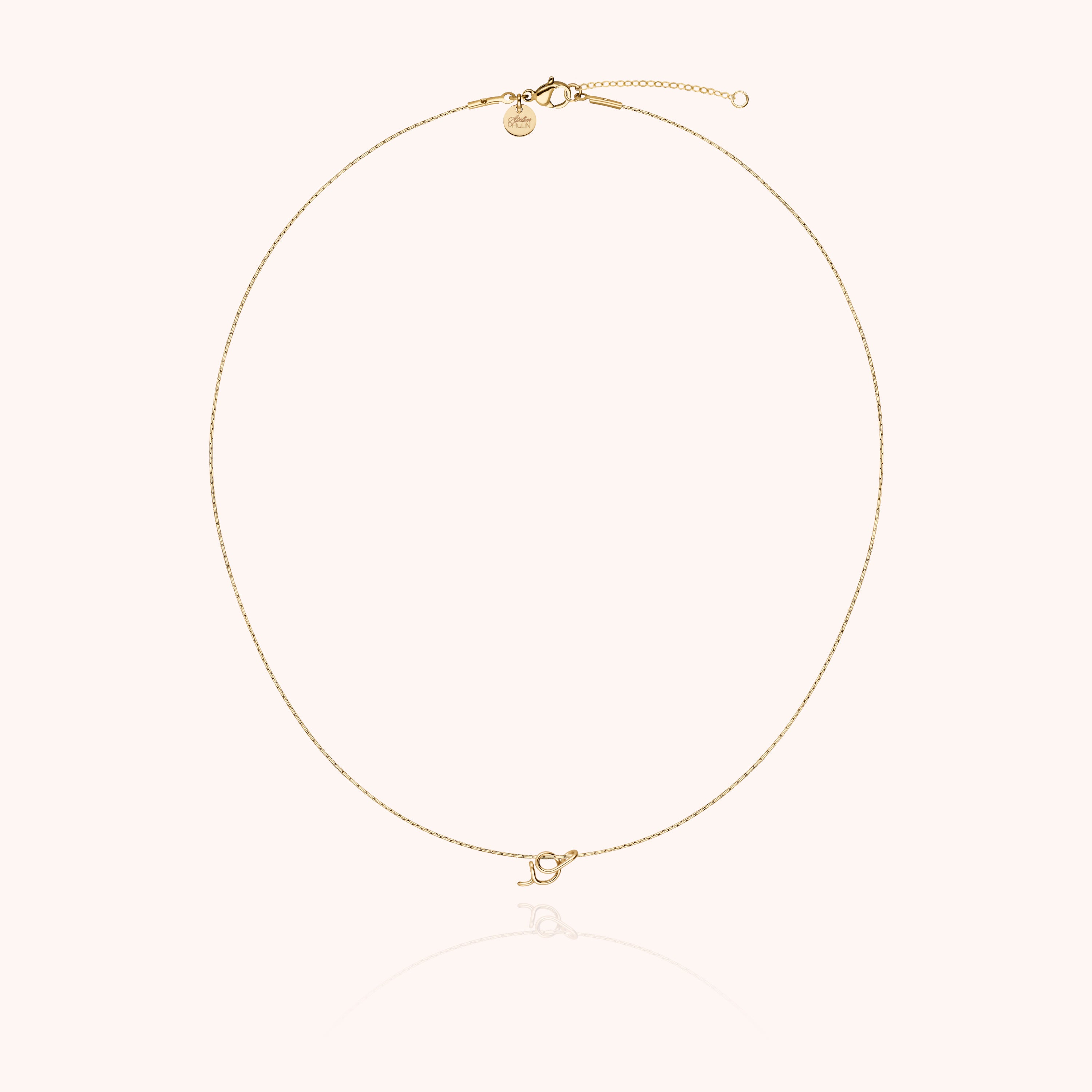 Collier Original Initiale - or jaune laminé