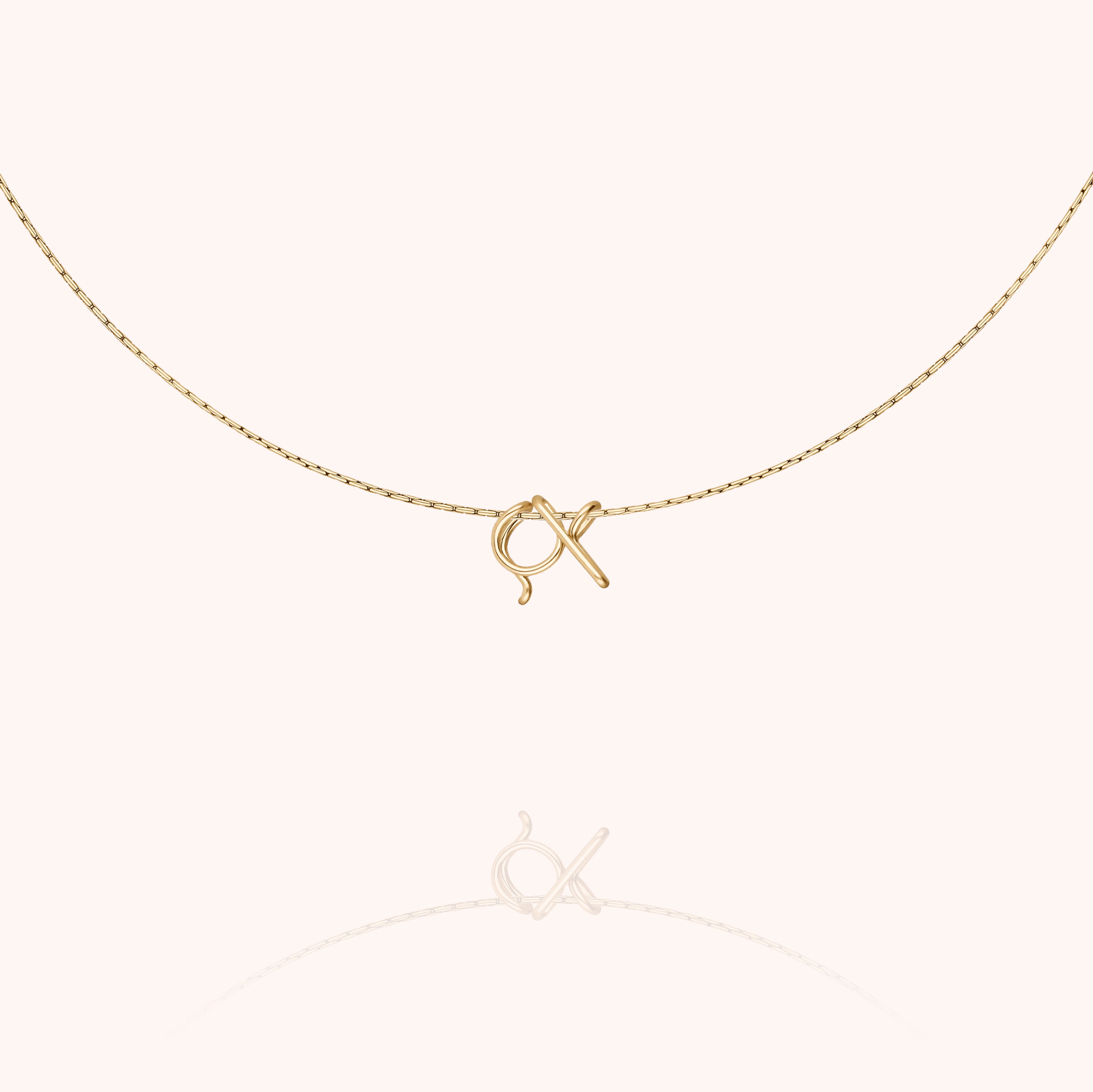 Collier Original Initiale - or jaune laminé