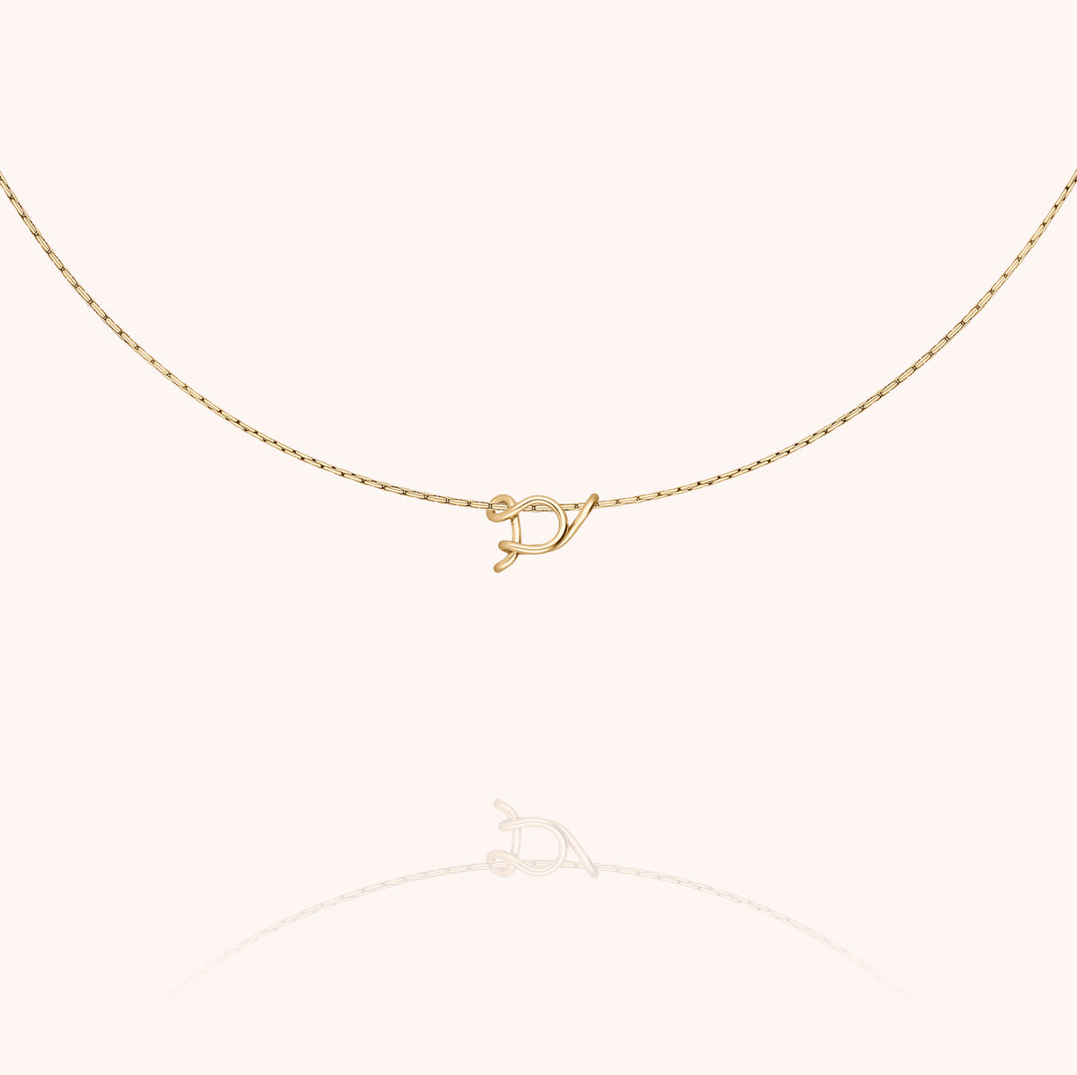 Original Initiale Necklace in 14k yellow gold-filled wire