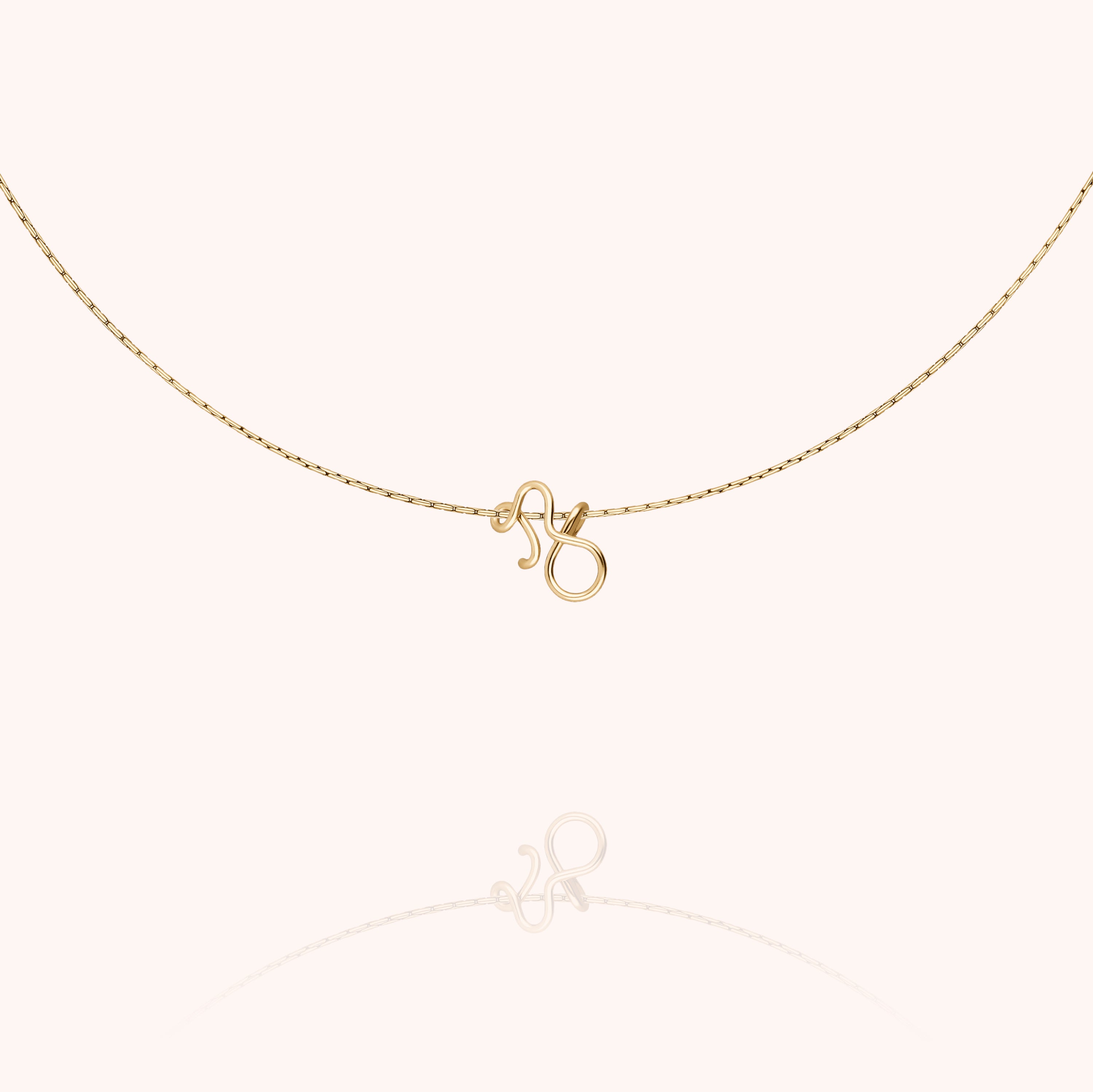 Collier Original Initiale - or jaune laminé