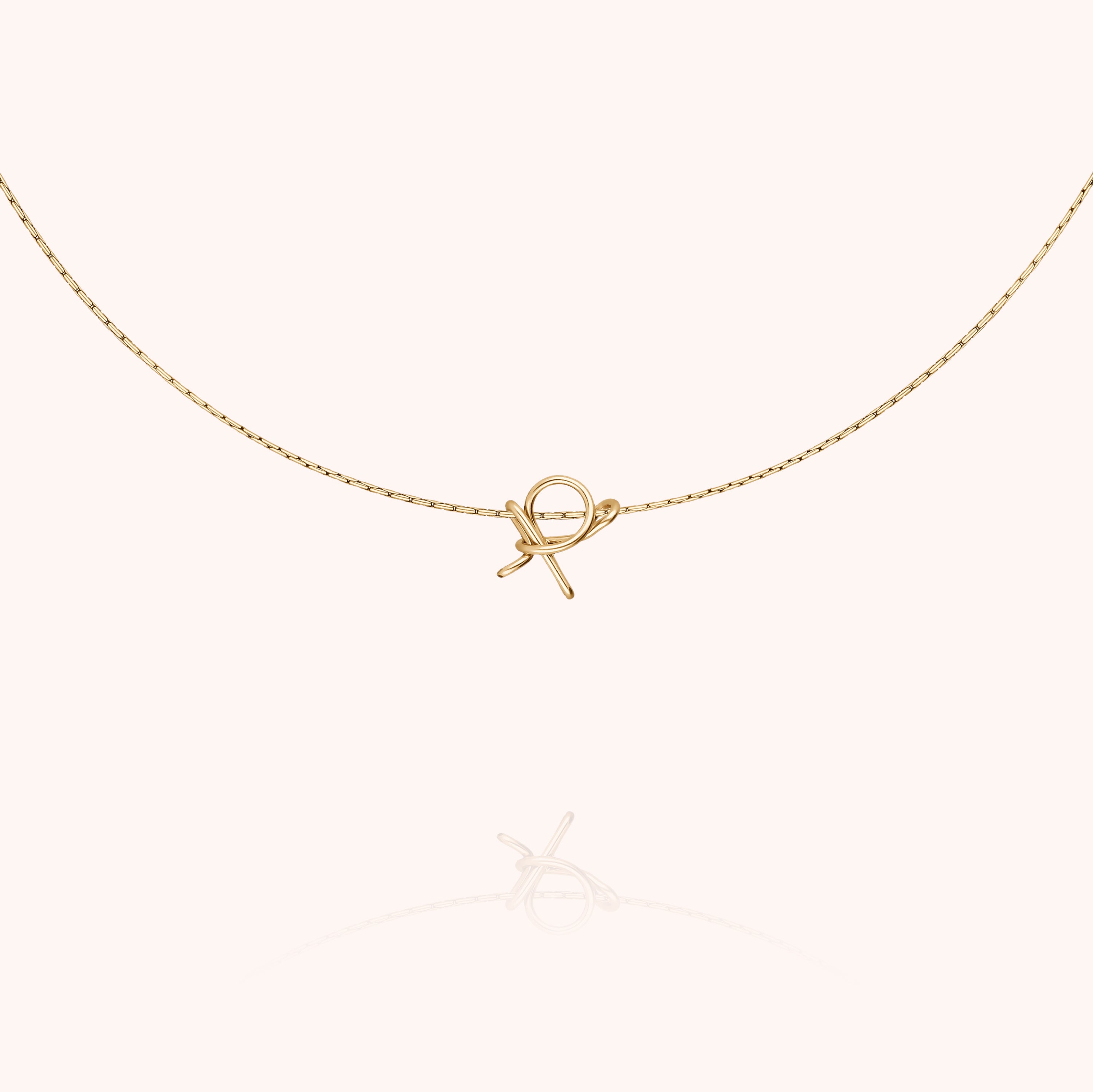 Collier Original Initiale - or jaune laminé