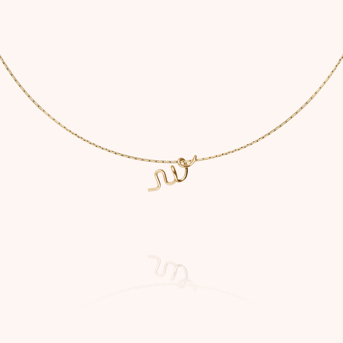 Original Initiale Necklace in 14k yellow gold-filled wire
