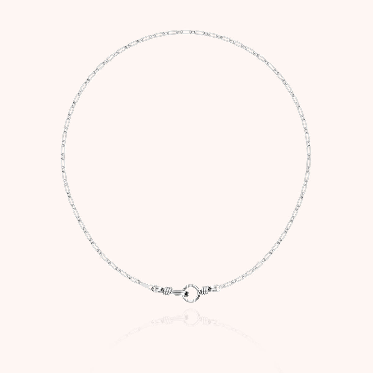Collana Girocollo Rettangolo Attache moi in filo d'argento sterling 925