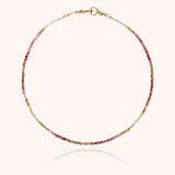 Collier Ras de Cou Rivière Attache moi - saphir fauve
