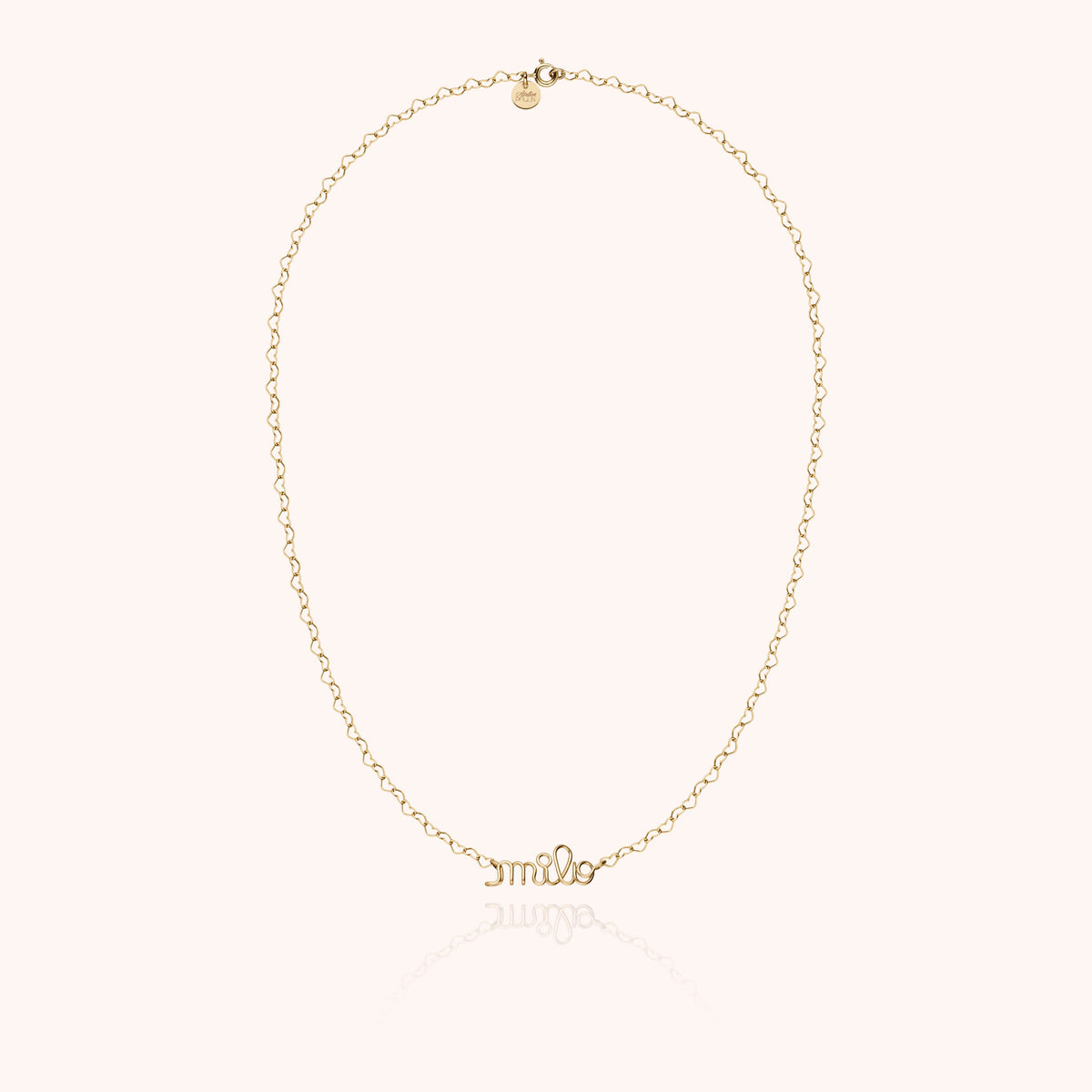 Dettaglio del filo metallico su Collana Richelieu Catena Cuore Personalizzata