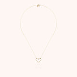 Richelieu Heart Necklace - Yellow 14k gold-filled
