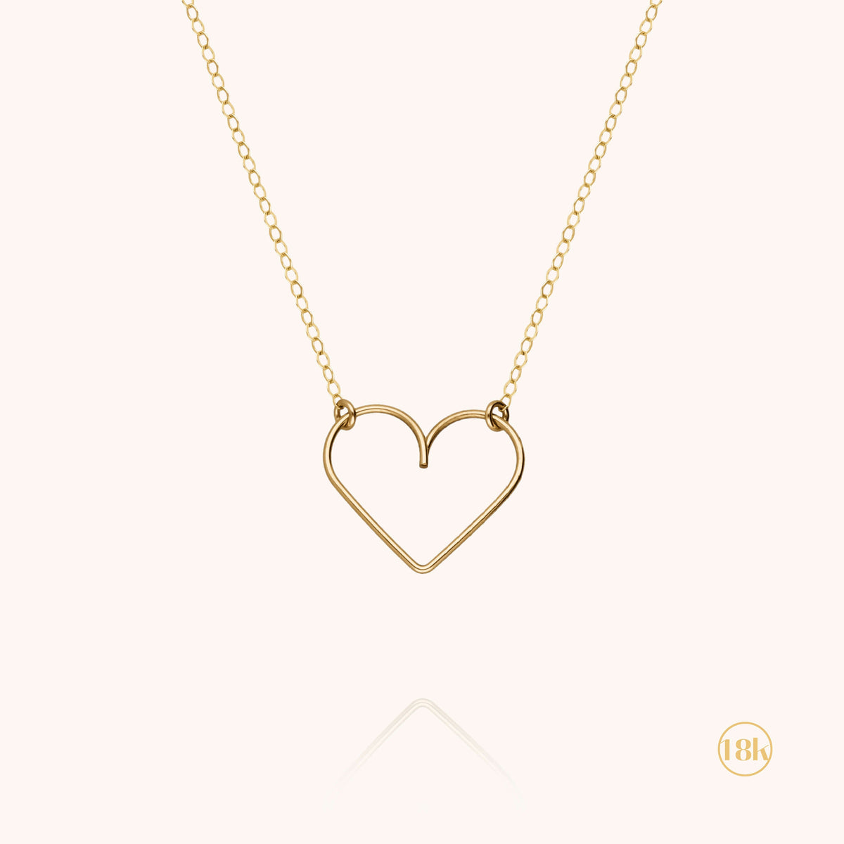 Collana Cuore Richelieu in filo d'oro giallo 18kt