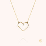 Richelieu Heart Necklace - Yellow 18k gold