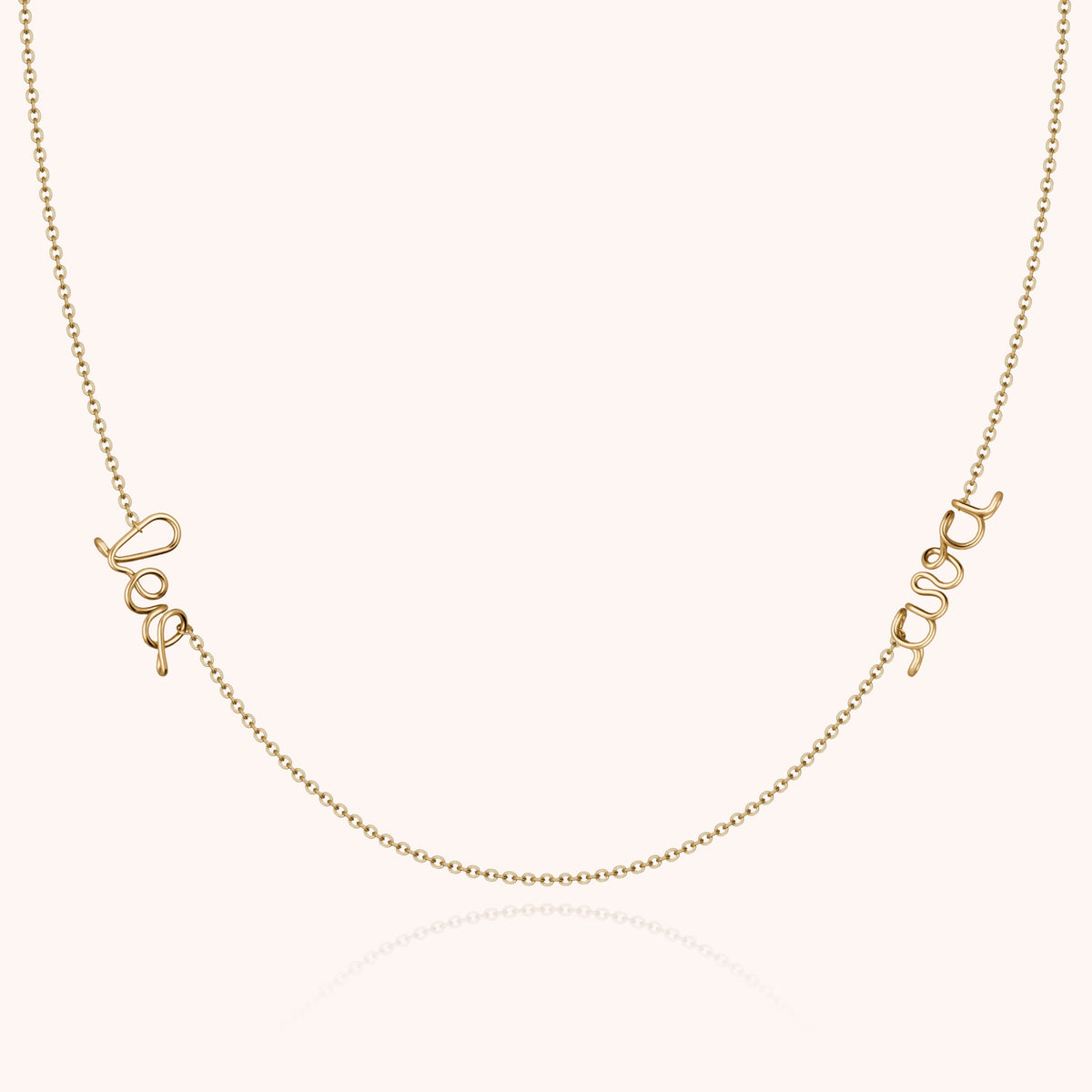 Collana Richelieu Duo Personalizzata in filo d'oro giallo 18kt