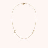 Personalized Richelieu Duo Necklace - Yellow 14k gold-filled