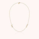 Personalized Richelieu Duo Necklace - Yellow 18k gold
