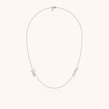 Personalized Richelieu Duo Necklace - White 18k gold