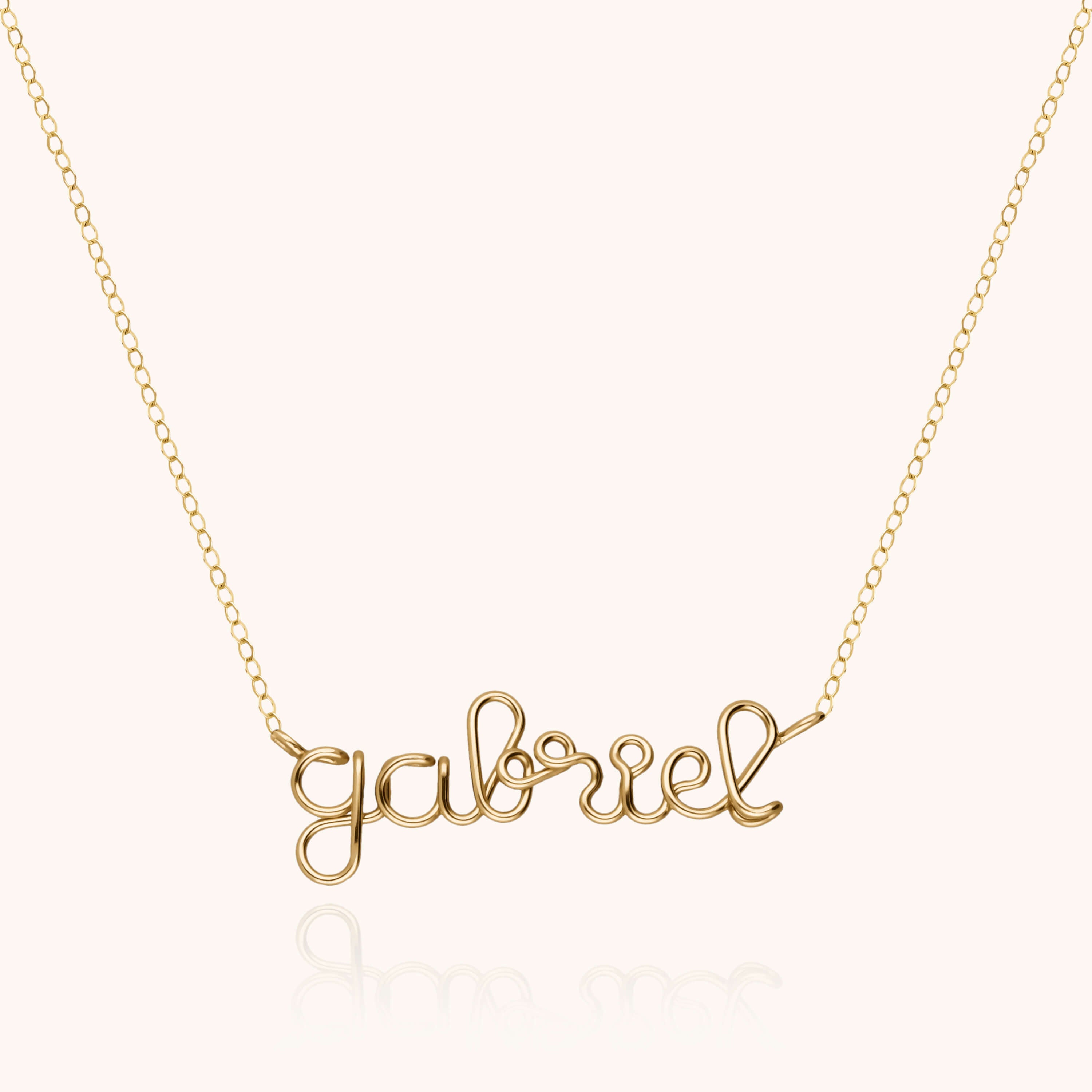 Collier Richelieu Personnalisé en or jaune laminé — bijou artisanal fait main