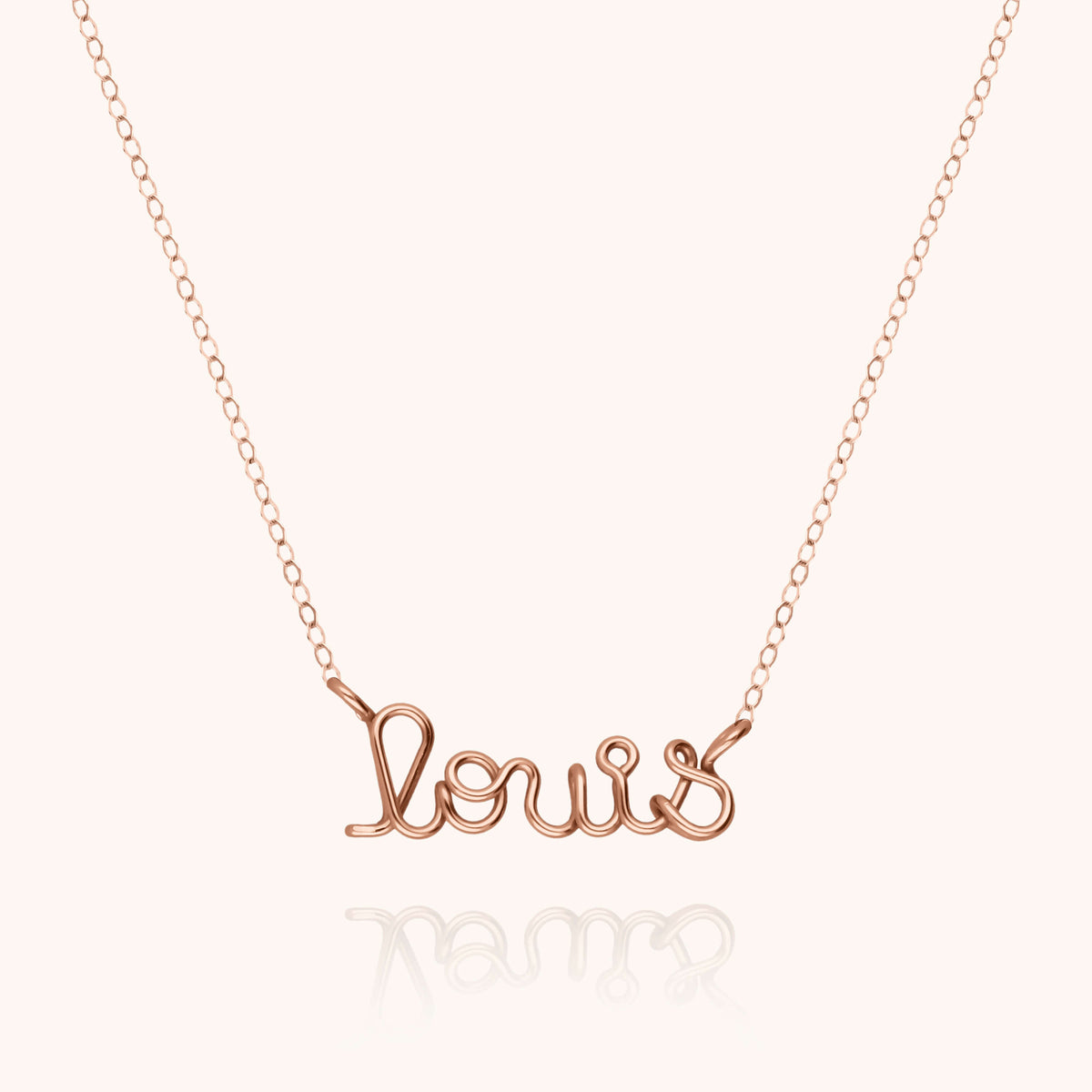 Collana Richelieu Personalizzata in filo d'oro rosa laminato 14k