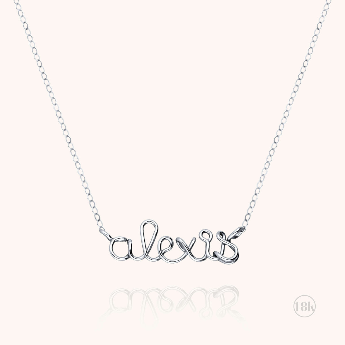 Collana Richelieu Personalizzata in filo d'oro bianco 18kt