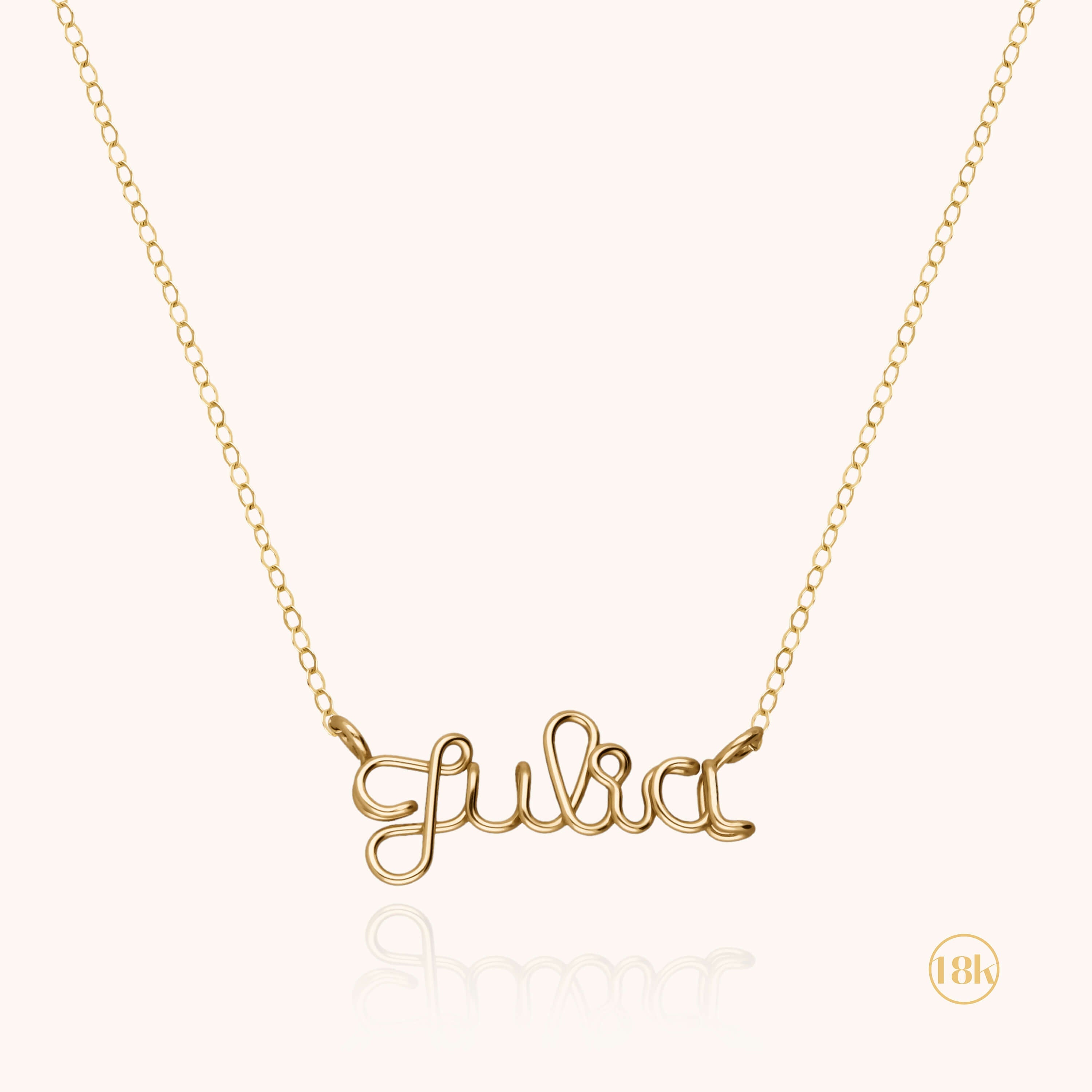 Collier Richelieu Personnalisé en or jaune 18K — bijou artisanal fait main