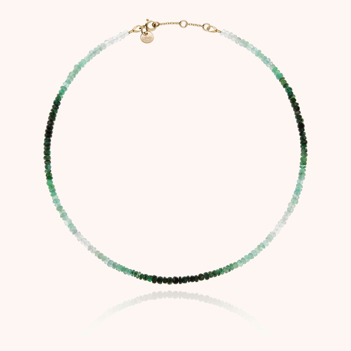 Collana Girocollo Rivière con smeraldo