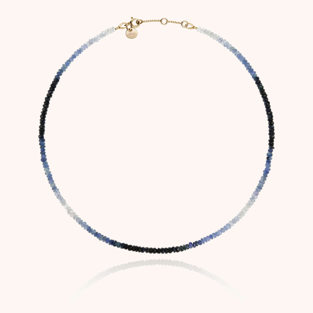 Choker-Kette Rivière - blauer Saphir — von Hand gefertigter Schmuck Atelier Paulin