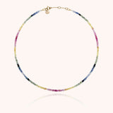 Rivière Choker - rainbow sapphire