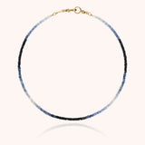 Collier Ras de Cou Rivière Attache moi - saphir bleu