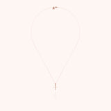 Collier Charms Symbolic Croix - or rose laminé