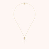 Collier Charms Symbolic Croix - or jaune laminé