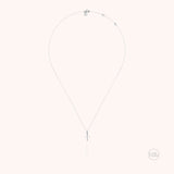 Collier Charms Symbolic Croix - or blanc 750/1000