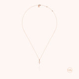 Collier Charms Symbolic Croix - or rose 750/1000