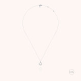 Symbolic Star of David Charms Necklace - White 18k gold