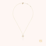 Symbolic Star of David Charms Necklace - Yellow 18k gold