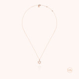 Symbolic Star of David Charms Necklace - Rose 18k gold