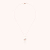Collana Charms Simbolico Mano di Fatma - oro rosa laminato