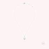 Collana Charms Simbolico Mano di Fatma - oro bianco 18kt.