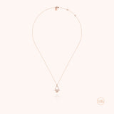 Collana Charms Simbolico Mano di Fatma - oro rosa 18kt.