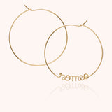 Original Personalized Hoop Earrings - Yellow 14k gold-filled