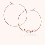 Original Personalized Hoop Earrings - Rose 14k gold-filled wire