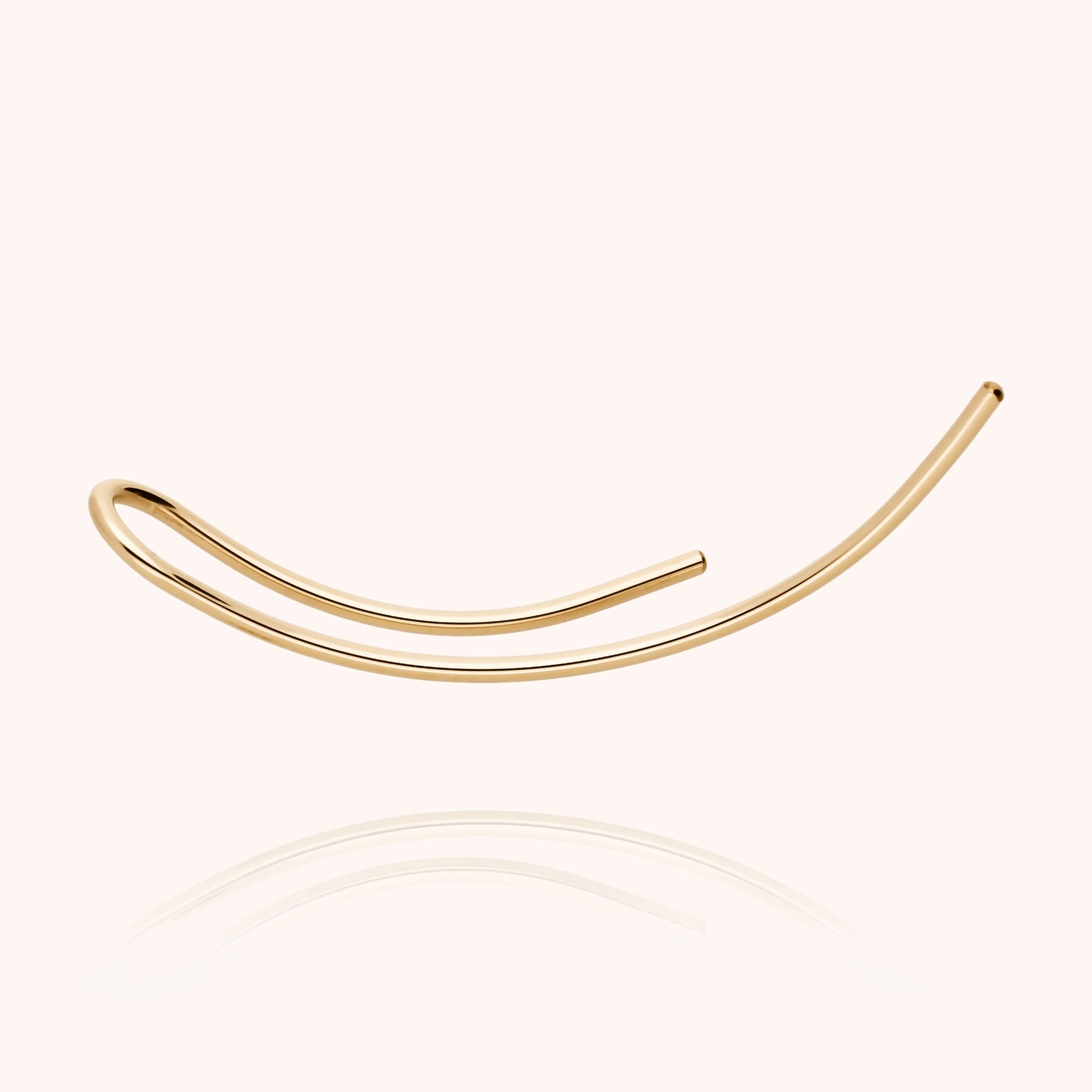 Ear Cuff Aphrodite Pure en or jaune laminé — façonné à la main à Paris