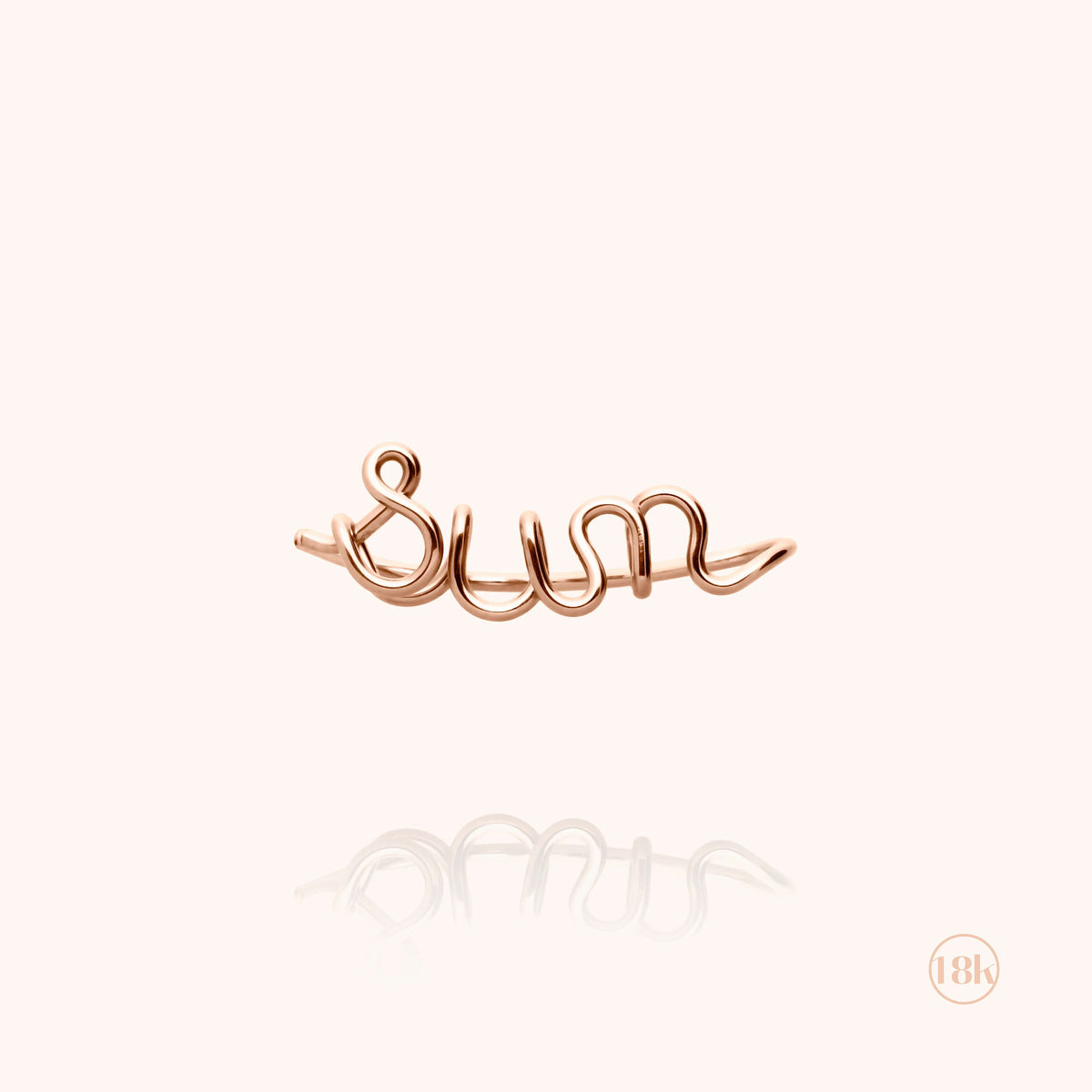 Ear Cuff Originale Personalizzato in filo d'oro rosa 18kt