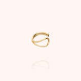 Outline Ear Cuff Letter E - Yellow 14k gold-filled