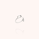 Ear Cuff Homme Outline Lettre O - argent